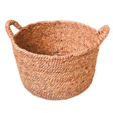 Panier SAMU en jacinthe d'eau avec une plante, décoration naturelle