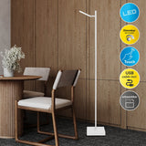LED sans fil LED "Lupa", 135 cm de haut, aluminium blanc et plastique, LED intégrée, 2400 lm, dimmable, fonction CCT, 3000-6500 K, changeur de lumière RGB