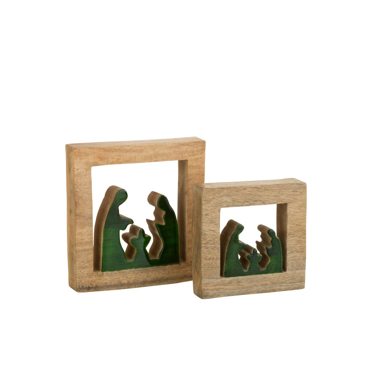 Mangeoire carrée J-Line en bois, détails du matériau et des couleurs