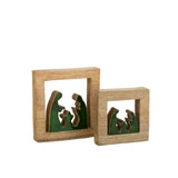 Mangeoire carrée J-Line en bois, détails du matériau et des couleurs
