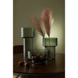 Vase Betty en verre vert, détail du design moderne