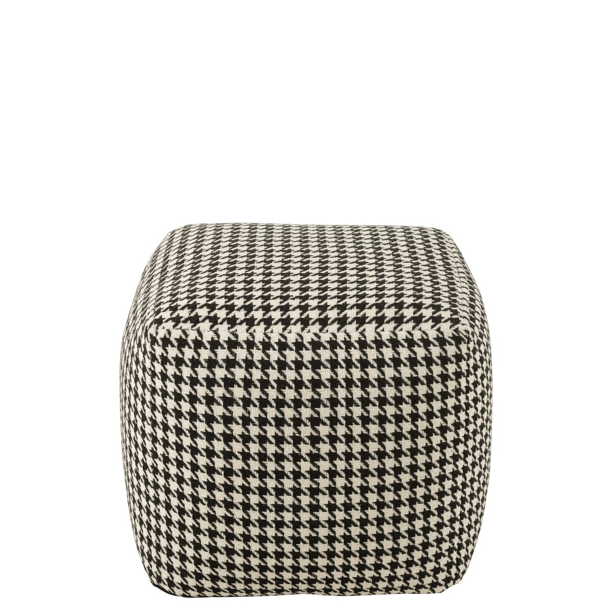 Détail du motif pied-de-poule du pouf J-Line
