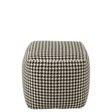 Détail du motif pied-de-poule du pouf J-Line