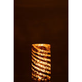 Vase J-Stripes Round en verre argenté - ambiance salon