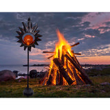 Brochette solaire LED "Sun" 93,5 cm, pour l'extérieur, la brochette de terre en métal et en verre en noir, avec LED intégrée