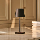 Lampe de table rechargeable noire James