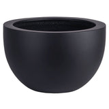 Cache-pot en polyester noir