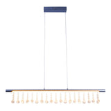Lampe à pendentif LED "nobilis" longueur d'environ. 100 cm, en métal et en plastique en gris, avec des LED fermement construites, l'éclairage pour le salon, la salle à manger ou le bureau