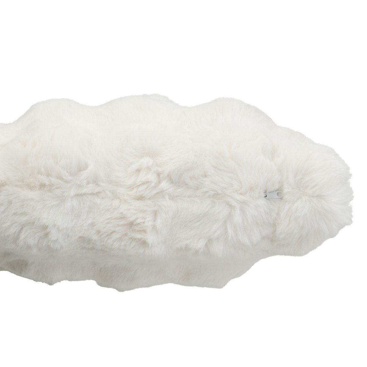 Coussin Vague en Polyester Blanc - Vue de face avec texture douce