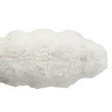 Coussin Vague en Polyester Blanc - Vue de face avec texture douce