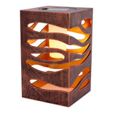 Décoration LED Lumière solaire "Hilda", 12,3 x 12,3 cm, 20 cm de haut, en plastique de haute qualité, à l'intérieur en or, finition métallique brun or, LED intégrée, blanc chaud