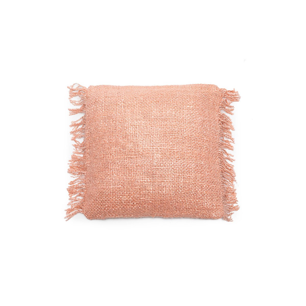 Housse de coussin Oh My Gee en rose saumon, vue avant