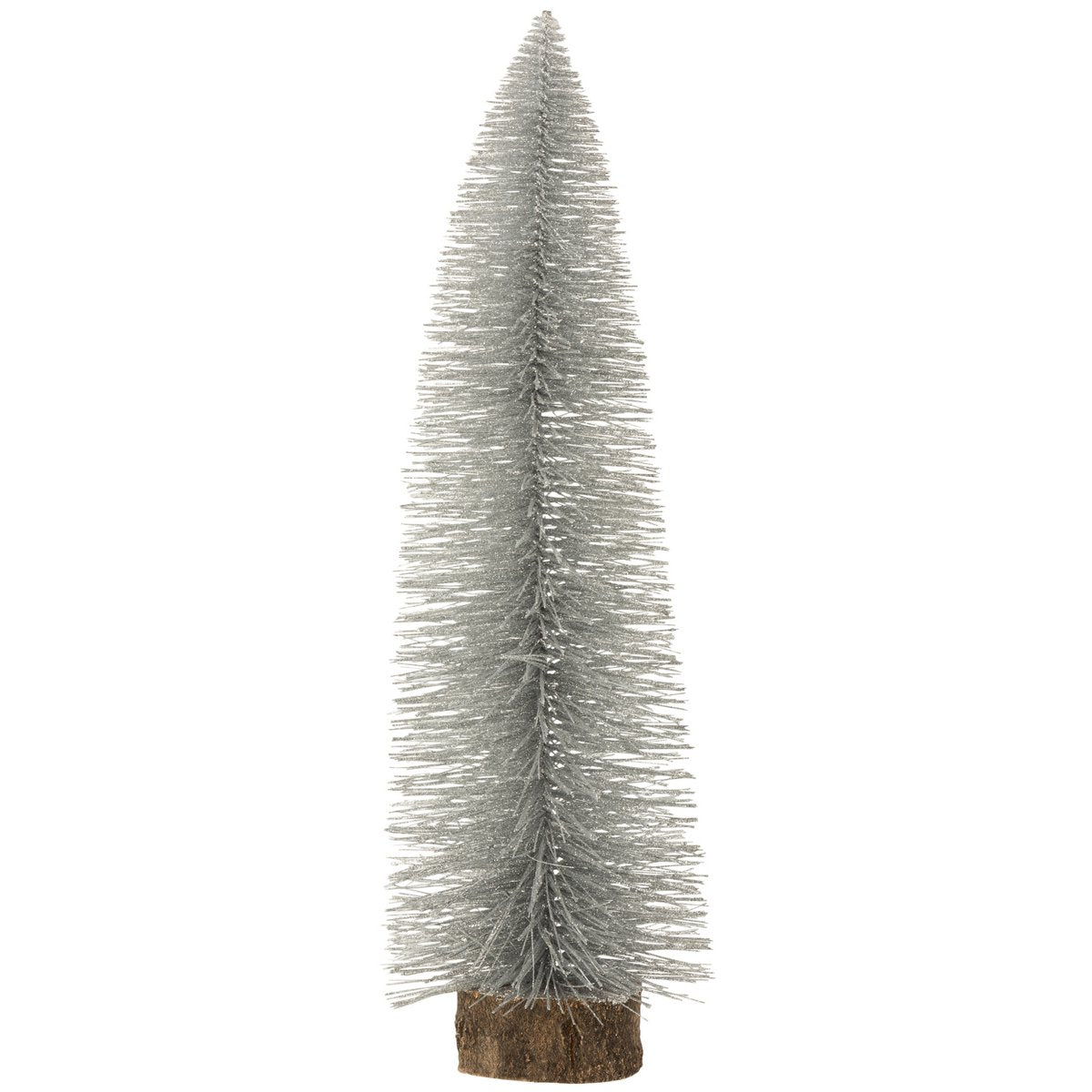 Sapin de Noël J-Line en polyrésine argentée avec paillettes