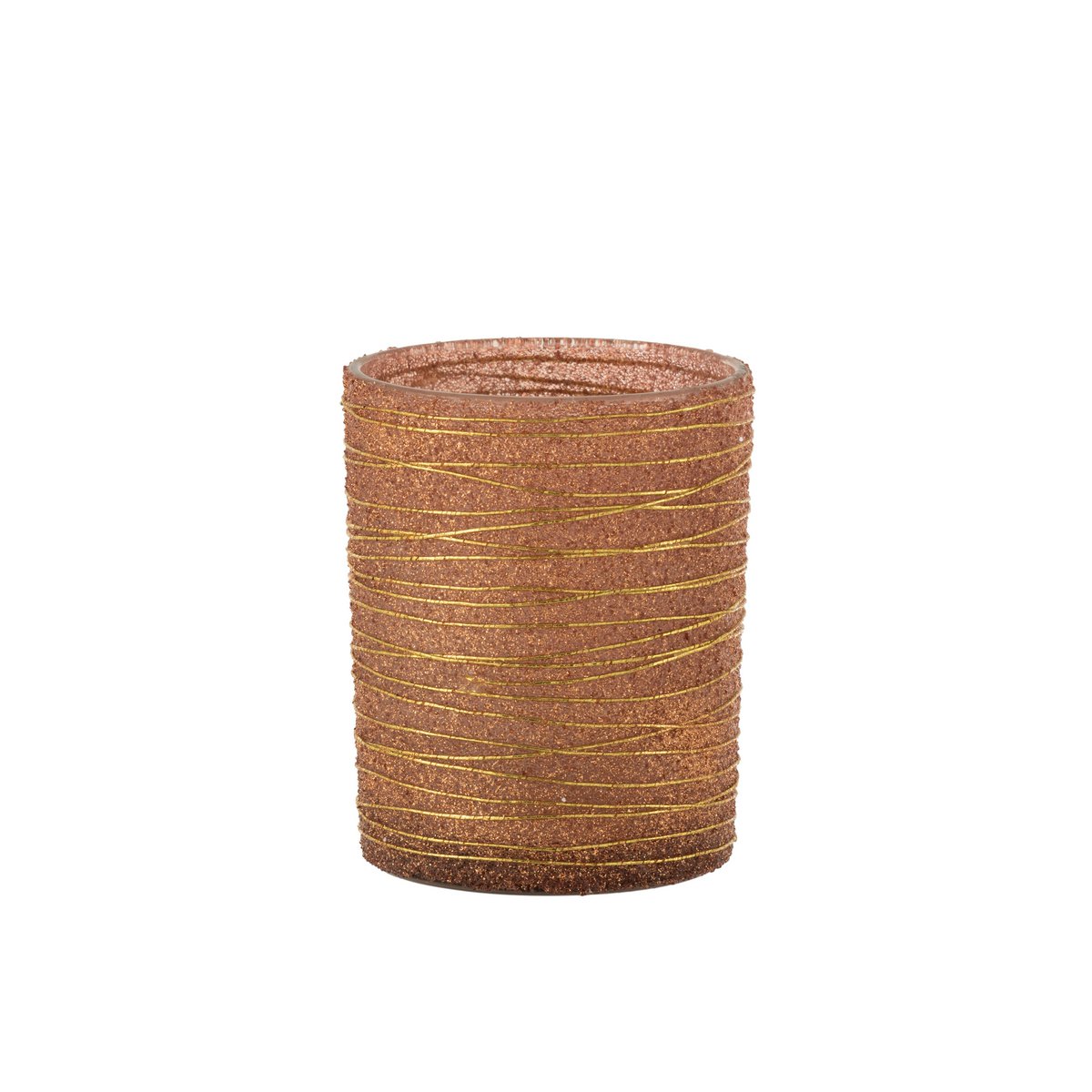 Bougeoir J-Line Glitter dans un cadre décoratif, ajoutant du style