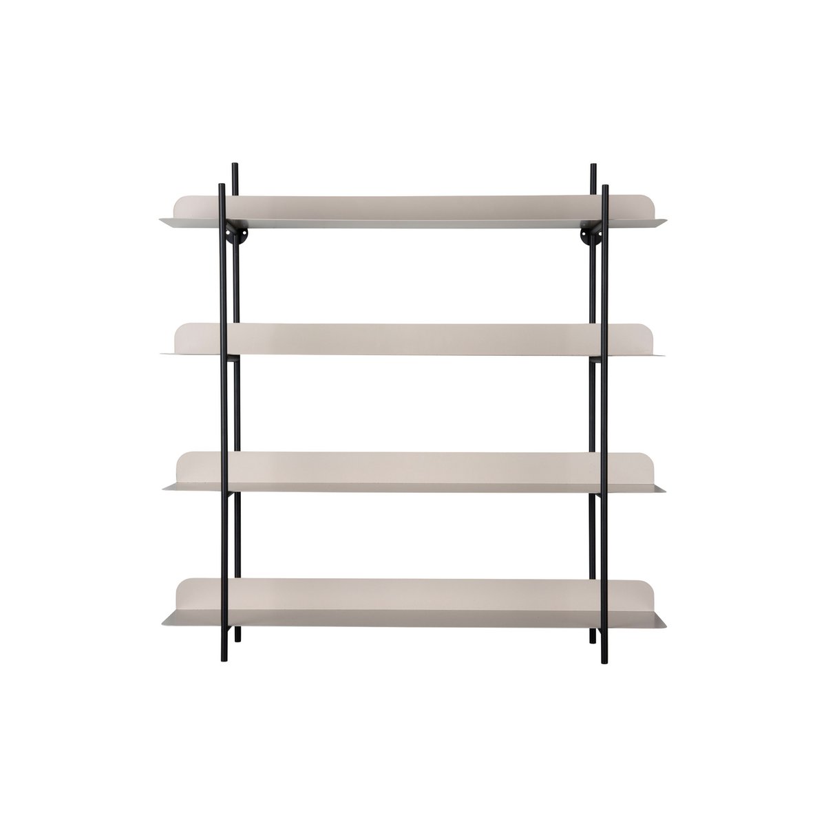 Support mural Queen Four en fer noir, design minimaliste