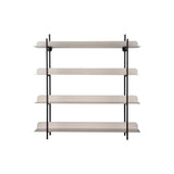 Support mural Queen Four en fer noir, design minimaliste