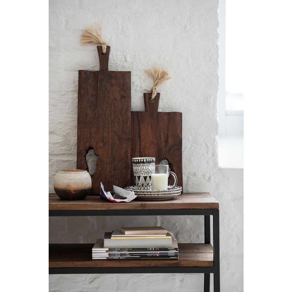 Carafe J-Line Ella avec des boissons, ambiance chic