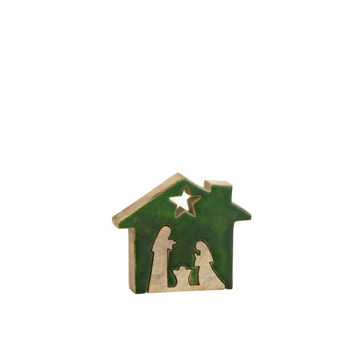 Mangeoire bois J-Line sur une table décorée pour Noël