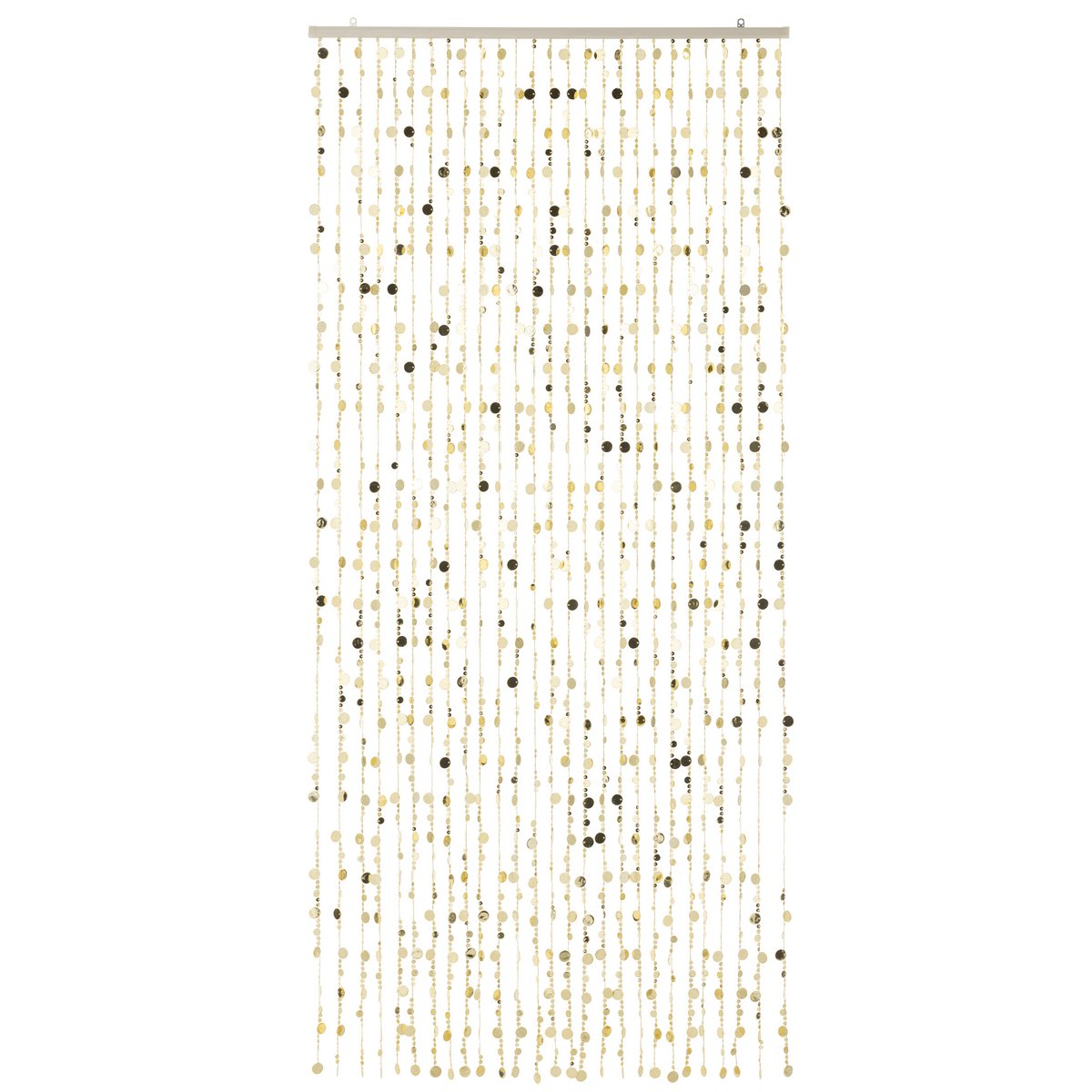 Détail du rideau J-Line doré, ajoutant du style à votre intérieur