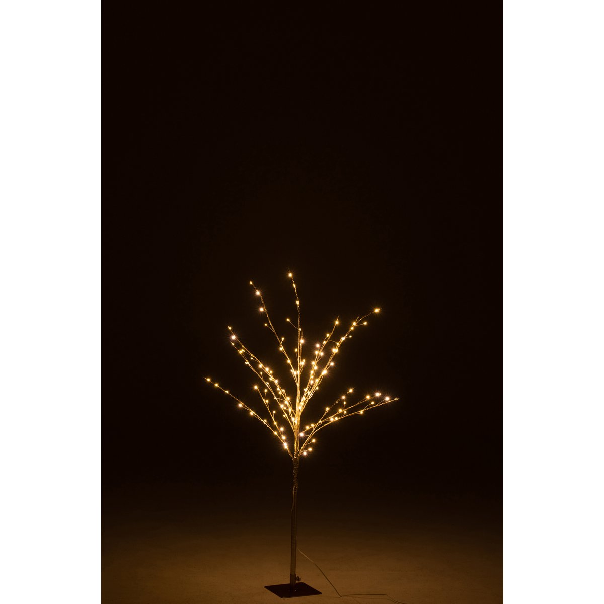 Arbre LED doré J-Line illuminé, ambiance chaleureuse