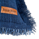 La Housse de Coussin Azure Fringe - Bleu Indien