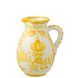 Carafe J-Line Karaf Grenade en céramique blanche et jaune, vue de face