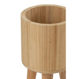 Détails des pots de fleurs J-Line Classic, finition bois naturel