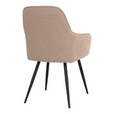 Chaise Harbo avec accoudoirs incurvés et pieds en métal noir