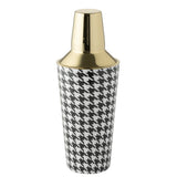 Shaker J-Line Pied-Poule avec des ingrédients de cocktail autour