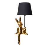 Lampe de table Helge en céramique noire et dorée vue de face