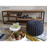 Meuble TV meuble TV meuble TV 150 x 51 x 36 cm Liverpool structure métal noir mat
