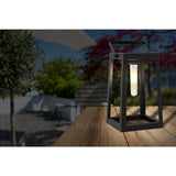 Lampe décorative LED, pour l'extérieur, décoration métal et plastique en noir, avec LED intégrée