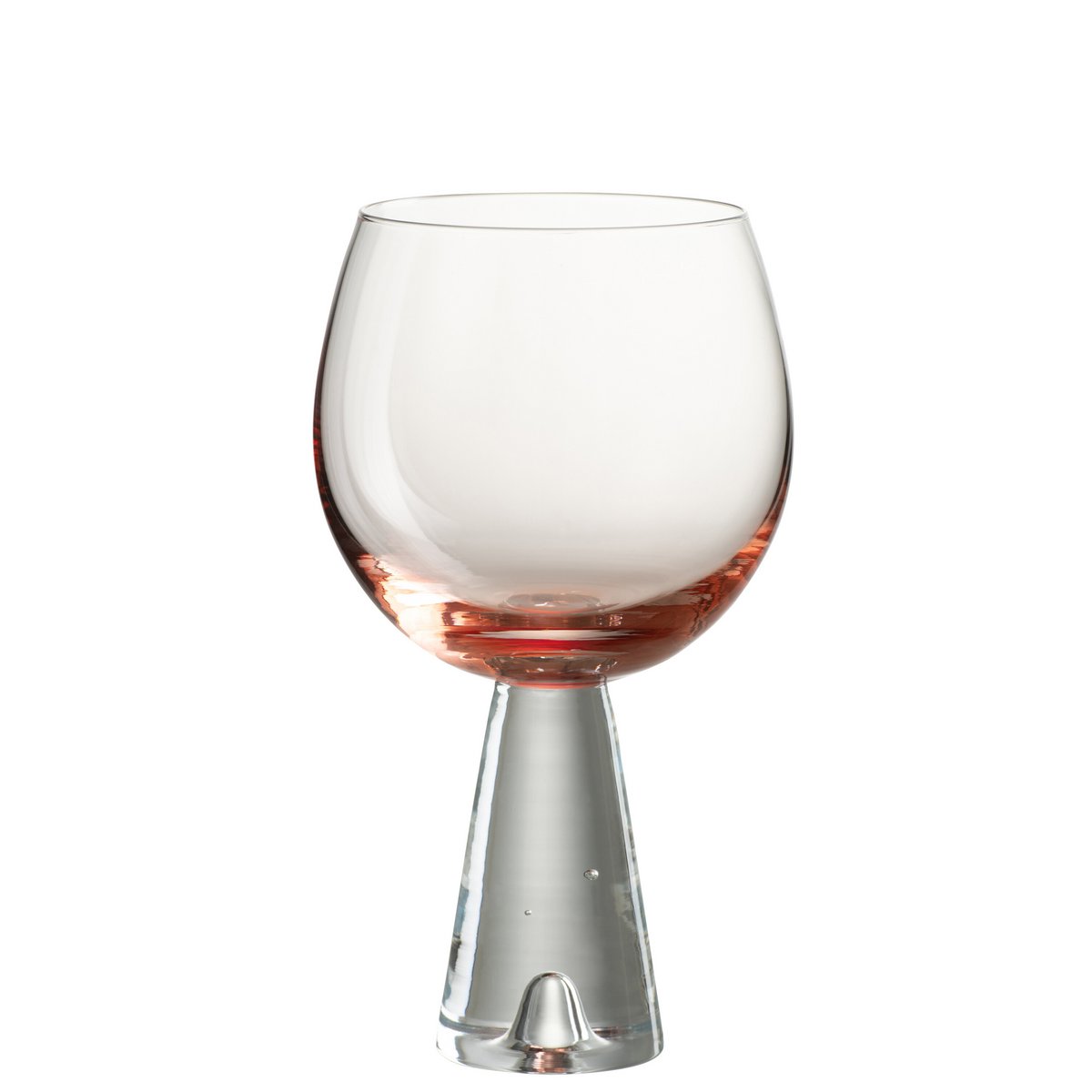 Verre à vin J-Line Daen en verre orange et transparent, élégant et moderne.