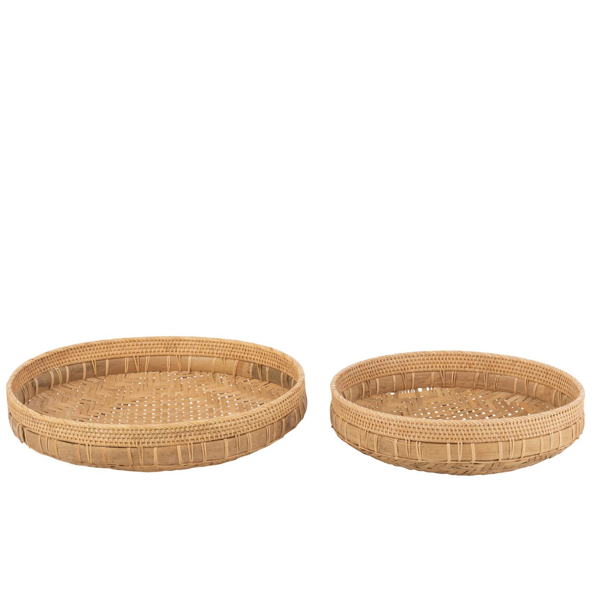 Échelle J-Line Round en bois naturel, vue de face