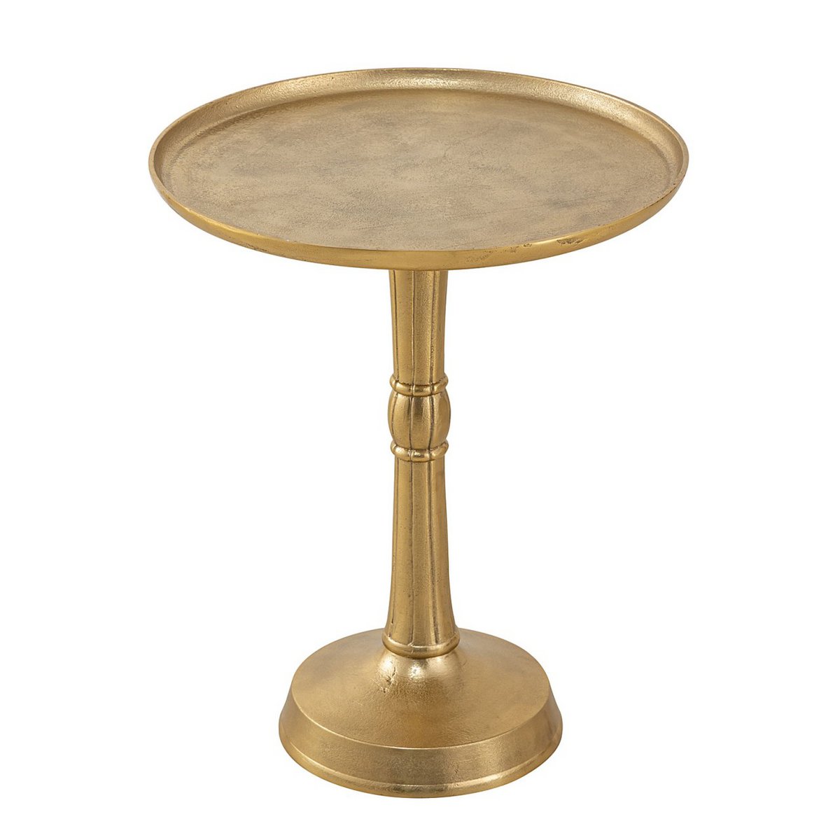 Table d'appoint métal autour de Ø 44x53 cm décotiquement noble ou or avec design en aluminium au milieu du pied
