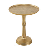Table d'appoint métal autour de Ø 44x53 cm décotiquement noble ou or avec design en aluminium au milieu du pied