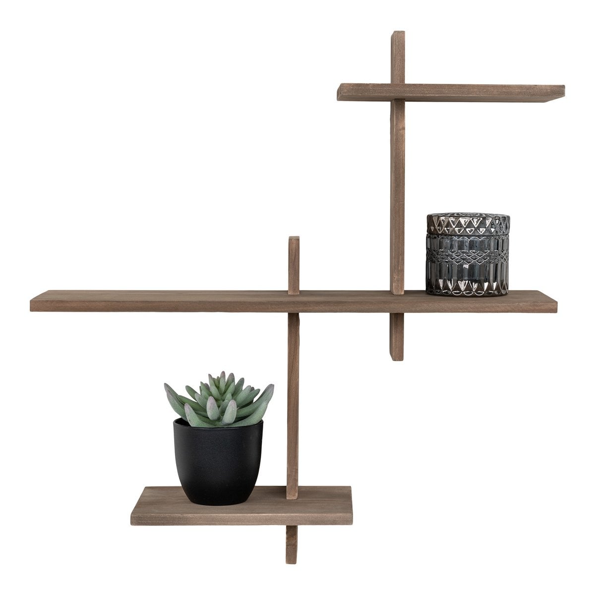 Étagère Gavi avec objets de décoration, mise en scène élégante