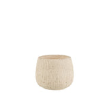 Pot de fleur J-Line en céramique, nuances de gris et beige, vue latérale