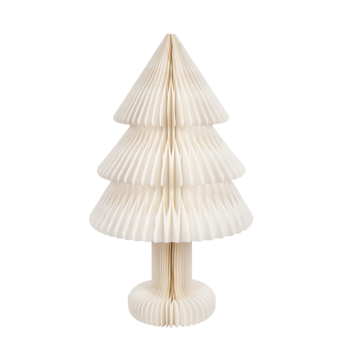 Sapin de Noël Pliable J-Line en papier blanc - détail de la texture