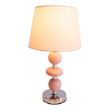Lampe de table en céramique "Araga" 36 cm de haut, lampe de table en métal, en céramique, avec des lames de texte, rose, avec socket E14, éclairage pour salle à manger, salon, couloir ou bureau,