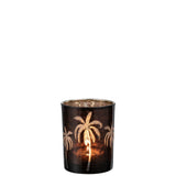 Lanterne J-Line Palmier, détail du motif palmier en verre