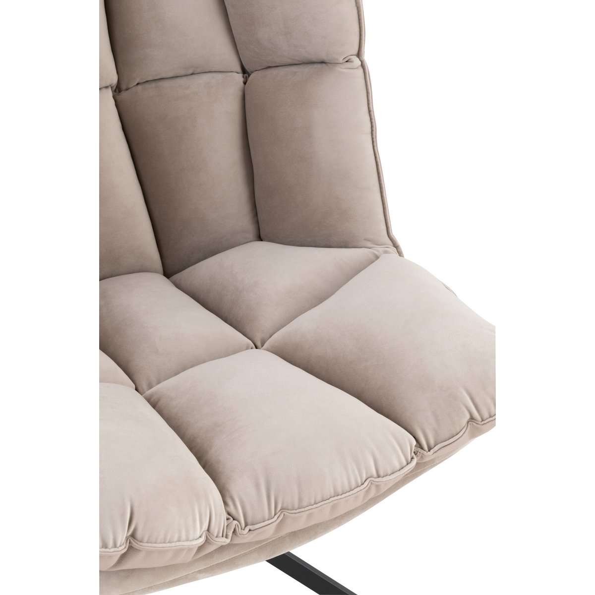 Détail du textile gris clair du fauteuil J-Line