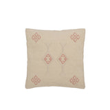 Coussin J-Line en coton crème et rose, ambiance intérieure