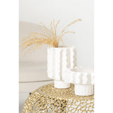 Détail du vase J-Line Helix, texture céramique blanche