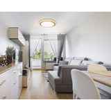 Plafond LED "Madison" Ø 48 cm, de nombreuses fonctions, en métal et en plastique, or, avec des LED intégrées, éclairage pour le salon ou le bureau