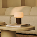 Lampe de table rechargeable marron foncé Margaux