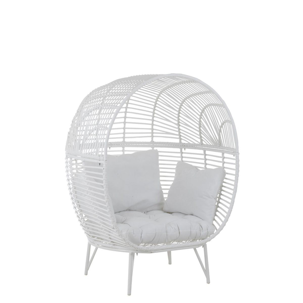 Perspective avant de la chaise longue J-Line Ovale en acier