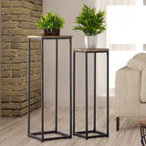 Colonne de fleurs en bois recyclé - vue avant