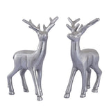 Décoration Figure Cerf Ve 8x 2 pièces Table Décoration Animal Figure Silver O. Décoration de Noël en métal en or