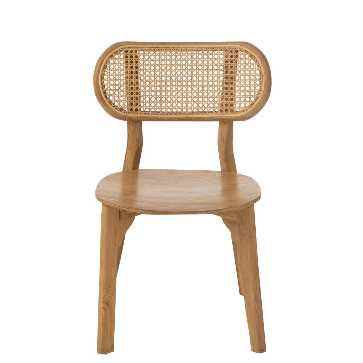 Chaise J-Line Peanut en teck naturel, vue avant